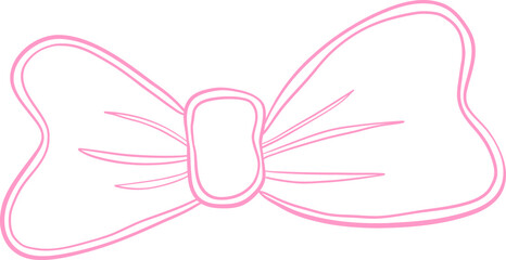 Soft Ribbon Bow with Loose Tails