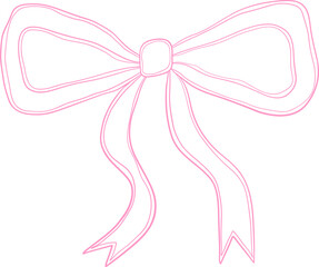 Flowing Curved Ribbon Bow