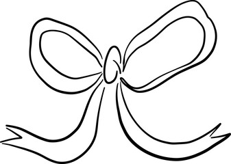 Wavy Tail Ribbon Bow