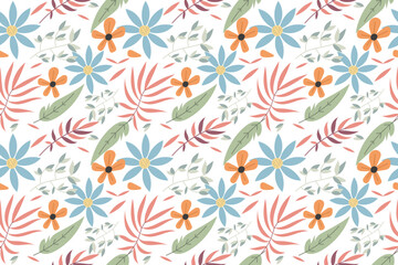 soft pastel colored seasonal flower pattern