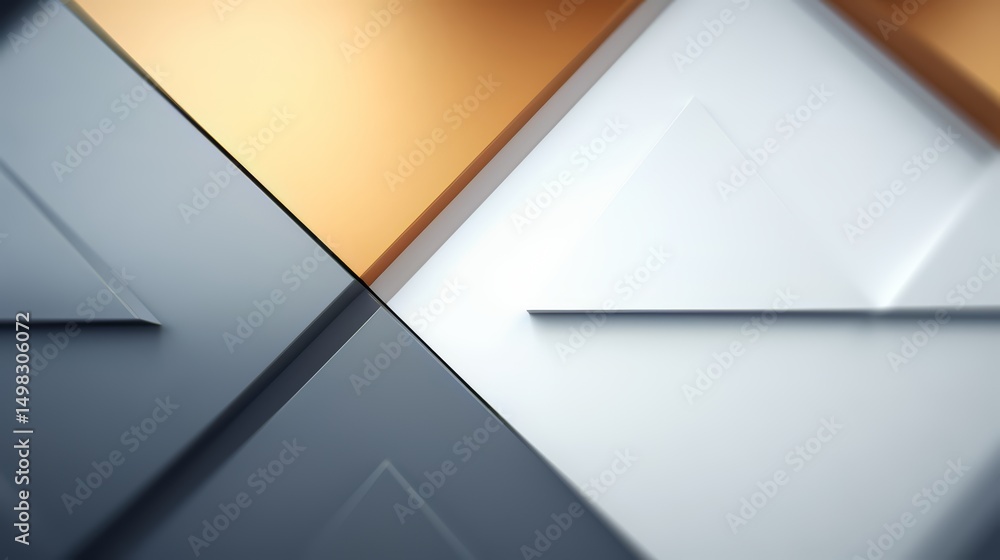 Poster White and gold background with a black and white square in the center. The background is a combination of gold and white, creating a visually striking contrast with the black square