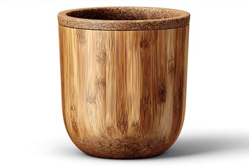 Polished wooden pot for indoor plants high resolution photo