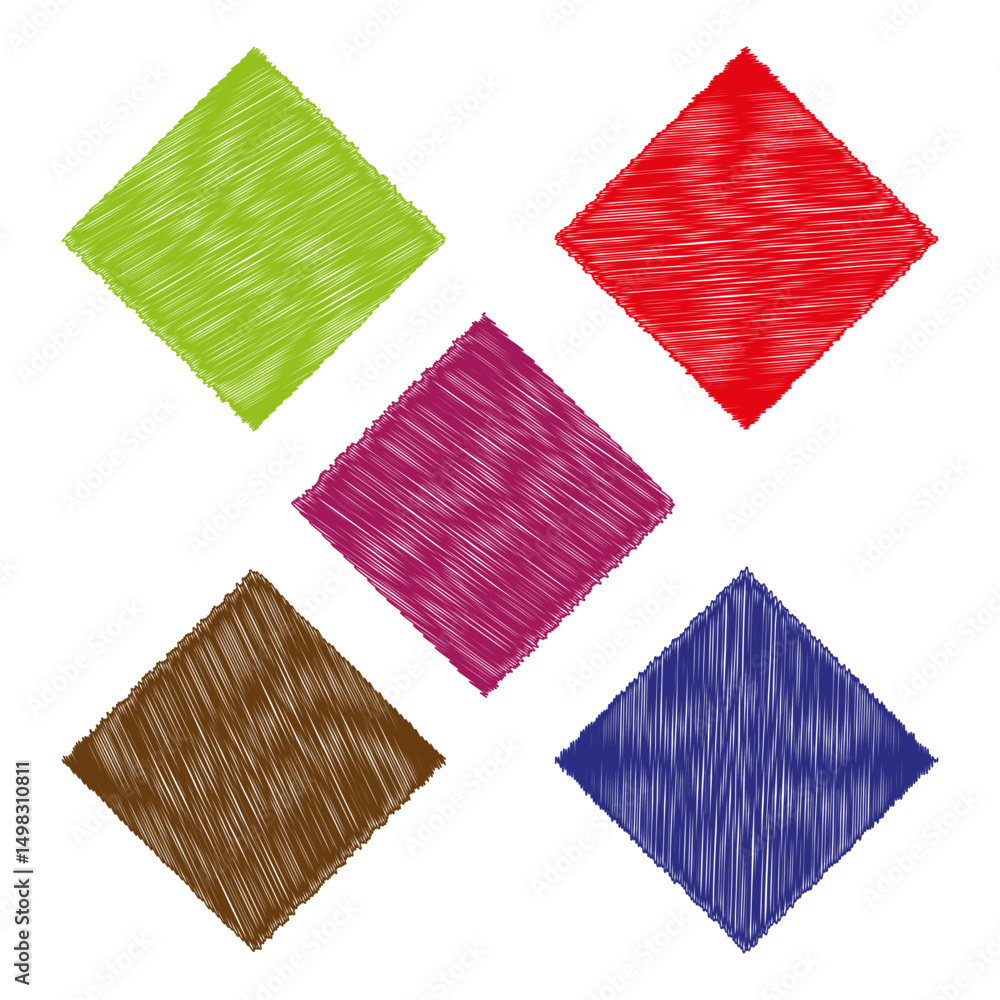 Poster multicolor square shapes. colorful rhombus pattern. abstract geometry composition. vector tile group