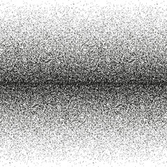 Horizontal halftone texture. Dot gradient vector. Fade side direction. Monochrome shading detail.