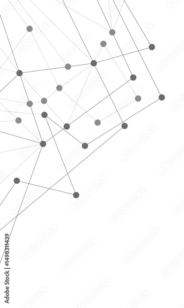 Fototapete website header or banner design with abstract geometric background and connecting dots and lines. gl