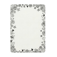 Doodle border card with blank center