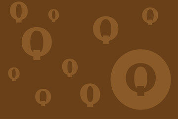 Abstract design featuring a pattern of circular shapes against a brown background, creating an artistic visual effect