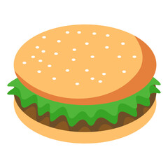 Flat Burger Vector Design