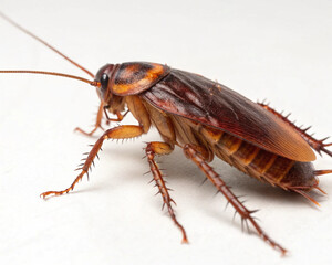 Cockroach Isolated on White Background