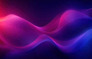 Smooth flowing vibrant abstract waves in pink and purple hues on a dark background creating a calming and dynamic visual effect