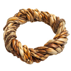 Artistic Woven Bracelet with Loosely Intertwined Natural Design Isolated on Transparent Background