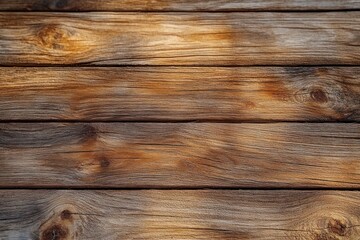 Fototapeta premium close-up of textured wooden surface with warm brown and gray tones showing natural grain and knots