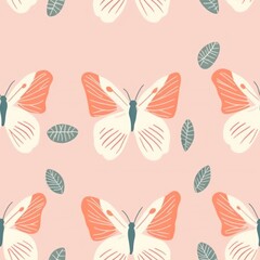 Butterfly pattern backgrounds plant.