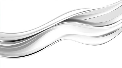 Obraz premium Blank luxury wishcard metallic silver waves and glossy black base abstract sophistication no text Adobe Stock compliant