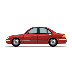 Fototapeta premium Professional Car Side View Icon Vector Illustration for Design Projects
