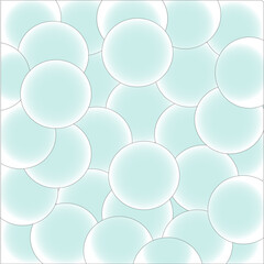 Light blue bubbles. Circular pattern background. Vector abstract texture. Soft gradient effect.