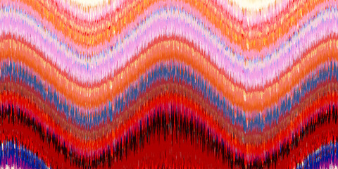 Abstract Washed Digital Watercolor Painting stripe brush seamless pattern background.Boho Camouflage Strokes Tie Dye Batik. Ombre gradient multicolor for surface print ikat gradient tileable wallpaper