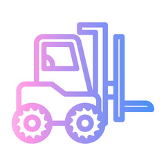 forklift Line Gradient Icon