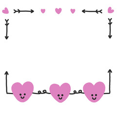 pink frame with hearts