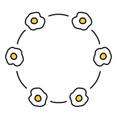 frame with eggs 