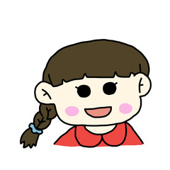 Girl smiling face happy 