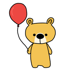 teddy bear with balloon