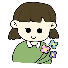 Girl with doodle 