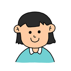 Girl smiling face 