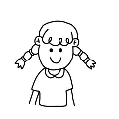 Girl smiling doodle 