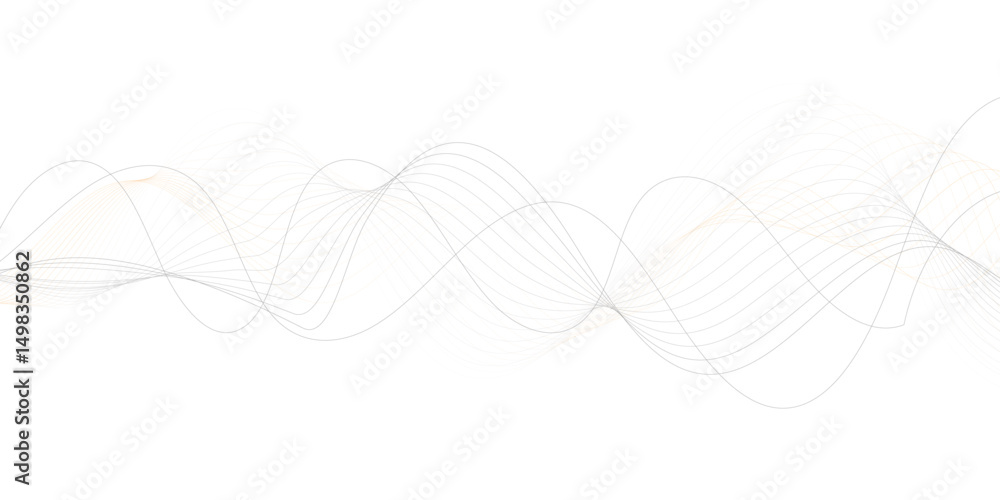 Poster minimalist abstract background featuring wavy gray lines on a white backdrop creating a smooth and e