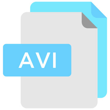 Avi file flat icon
