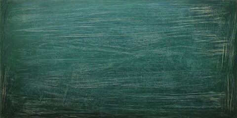 Fototapeta premium Chalkboard surface ready for lessons with faint markings and textures from previous use in a classroom setting