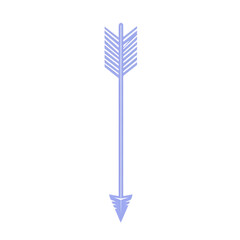 Contemporary Arrow with Minimalist Vector Lines Isolated on Transparent Background