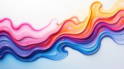 Abstract Colorful Swirling Paint Textures, a Vibrant and Dynamic Composition of Layered Hues and Fluid Forms