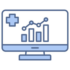 Data Analytics Blue Icon