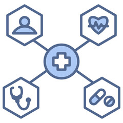 Interoperability Blue Icon