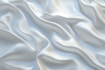 Obraz premium Close-up of draped, smooth white fabric
