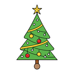 A festive Christmas tree shaped with a treble clef and musical notes, blending holiday spirit and music into a joyful, artistic celebration of the season.
