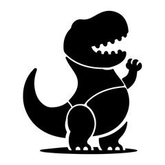 Cute Dinosaur Cut-Out Illustration