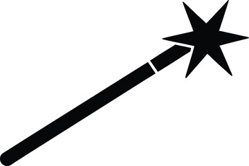 magic wand vector icon. Collection of halloween silhouettes icon.