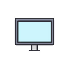 Illustration Of An Isolated Modern Computer Monitor Display Device
