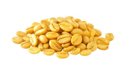Pile of Yellowish Green Coffee Beans