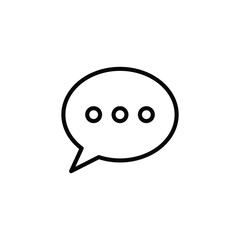 chat icon. Speech bubble icon vector. in line style design on white background. vector illustration	