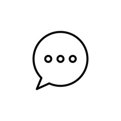 chat icon. Speech bubble icon vector. in line style design on white background. vector illustration