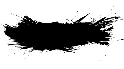 Black Brush Stroke Effect PNG