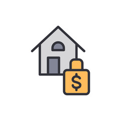 House Sale Security With Currency Symbol For Investments and Savings