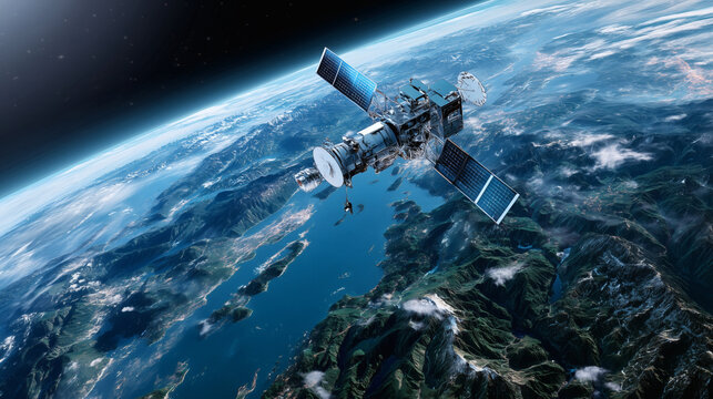  Satellite Orbiting Earth