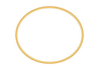 Luxury gold circle frame. Refined gold art deco, antique, vintage style round, oval border. Decorative element for certificate, stamp, vignette, wedding invitation, greeting card. Vector illustration