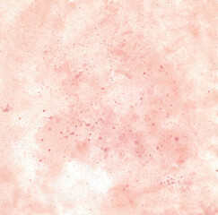 Watercolor painting abstract background or peach color backdrop on paper. Template for valentine or love concept, banner, card and poster. copy space for the text. Hand painted texture style.