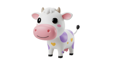 funny cow isolated on white